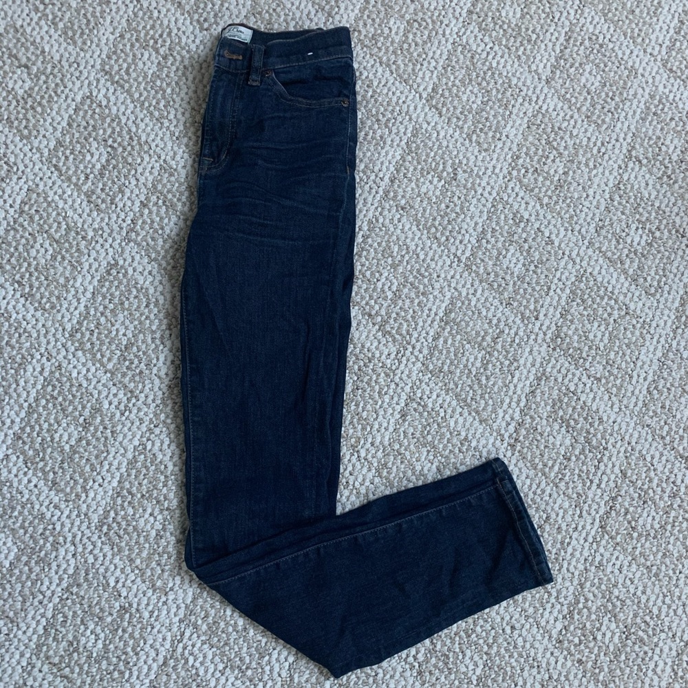 J. Crew High Rise Skinny Dark Jeans